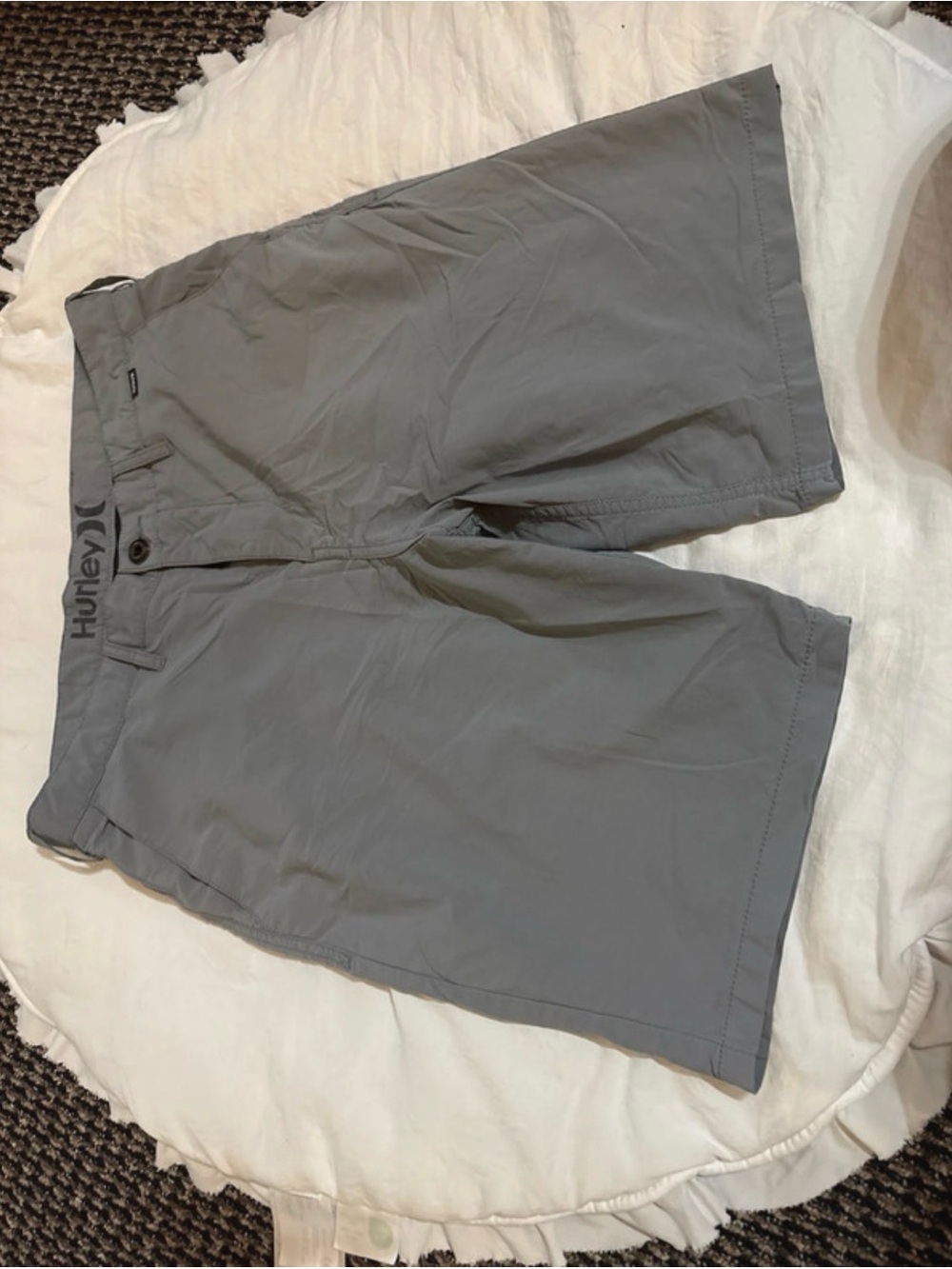 Hurley Men's Light Gray Flat Front Shorts